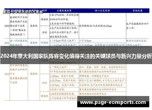 2024年意大利国家队阵容变化值得关注的关键球员与新兴力量分析